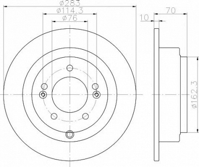 HELLA PAGID 8dd355118091 -  Тормозной диск